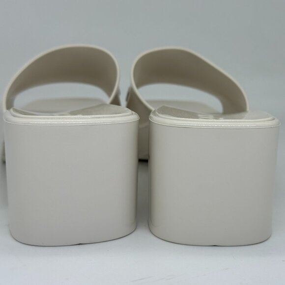 Gucci Double GG Logo Rubber Platform Block Heel Mules Slides Sandals Shoes - Picture 10 of 16